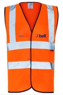[BE-HV-VE-OR-ID-S] Bell Hi Vis Vest Orange #BeSafe (S)