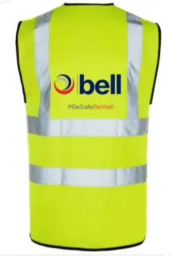 [BE-HV-VE-YE-ID-S] Bell Hi Vis Vest Yellow #BeSafe (S)