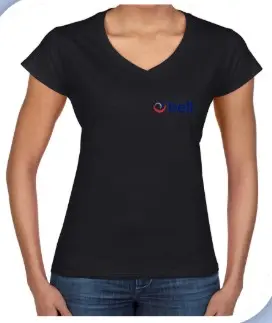 [BE-TS-LA-V-BL-S] Bell Womens T-Shirt, V-Neck (S)