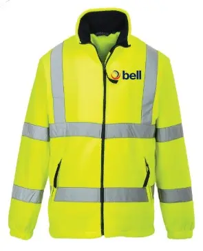 [BE-HV-FJ-YE-XS] Bell Hi-Vis Fleece Jacket (Yellow, XS)