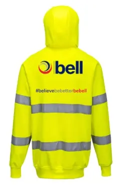 [BE-HV-HS-YE-S] Bell Hi-Vis Hoody (Yellow, S)