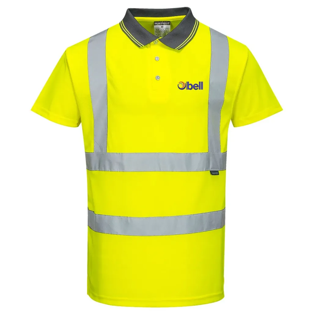 [BE-HV-PS-YE-XS] Bell Hi-Vis Polo Shirt (Fluorescent Yellow, XS)