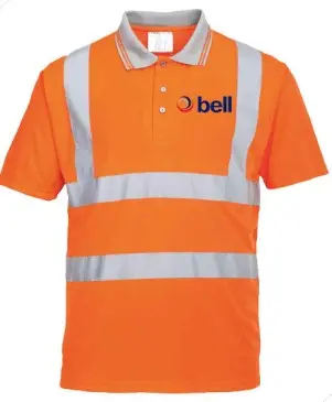 [BE-HV-PS-YE-XS] Bell Hi-Vis Polo Shirt (Fluorescent Yellow, XS)