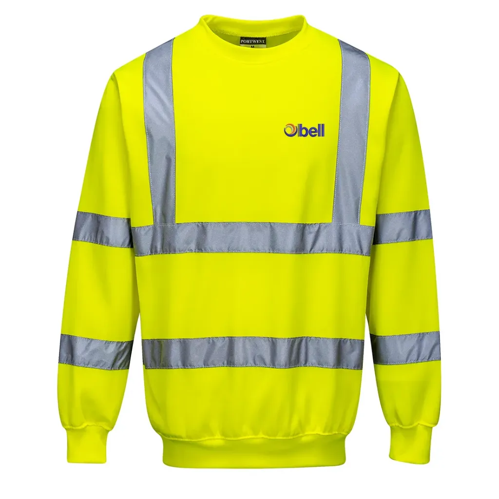 [BE-HV-SS-YE-XS] Bell Hi-Vis Sweatshirt (Yellow, XS)