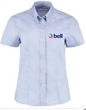 [BE-OS-LA-SS-WH-6] Bell Oxford Shirt, Ladies, Short Sleeve (White, 6)