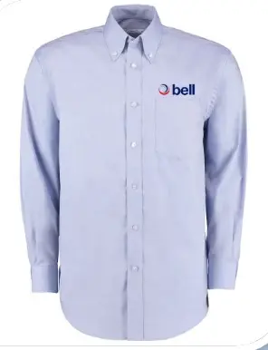 [BE-OS-ME-LS-WH-14] Bell Oxford Mens Shirt Long Sleeve (White, 14inch)