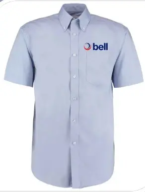 [BE-OS-ME-SS-WH-14] Bell Oxford Mens Shirt Short Sleeve (White, 14inch)