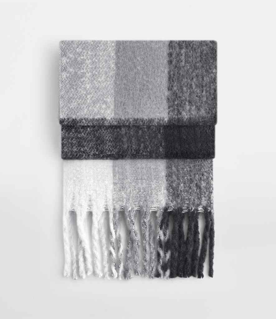 Beechfield Fluffy Check Scarf