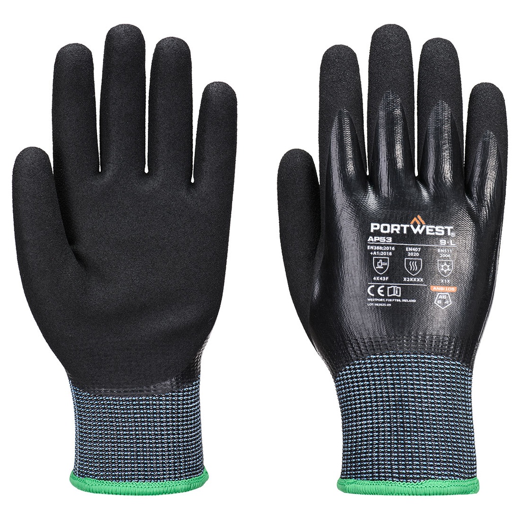 Cold F15 Nitrile Aqua Cut Glove