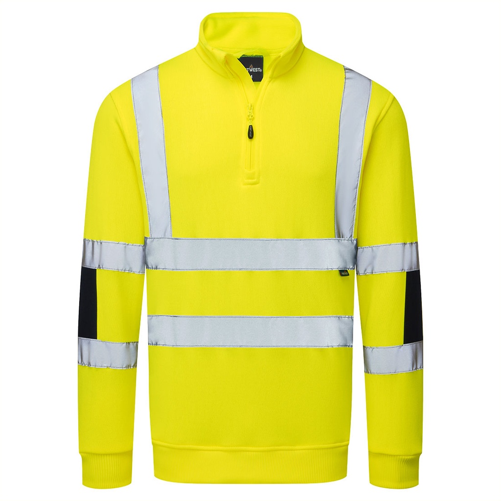[B314YERS] Hi-Vis Knit  1/2Zip Sweatshirt (S, Yellow)