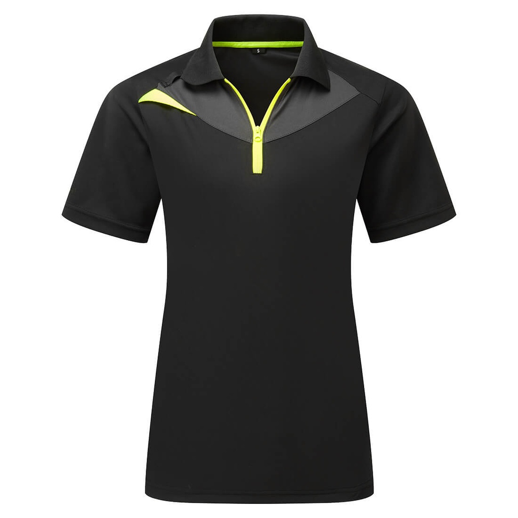 DX4 Women's Polo Shirt S/S (XS, Black)