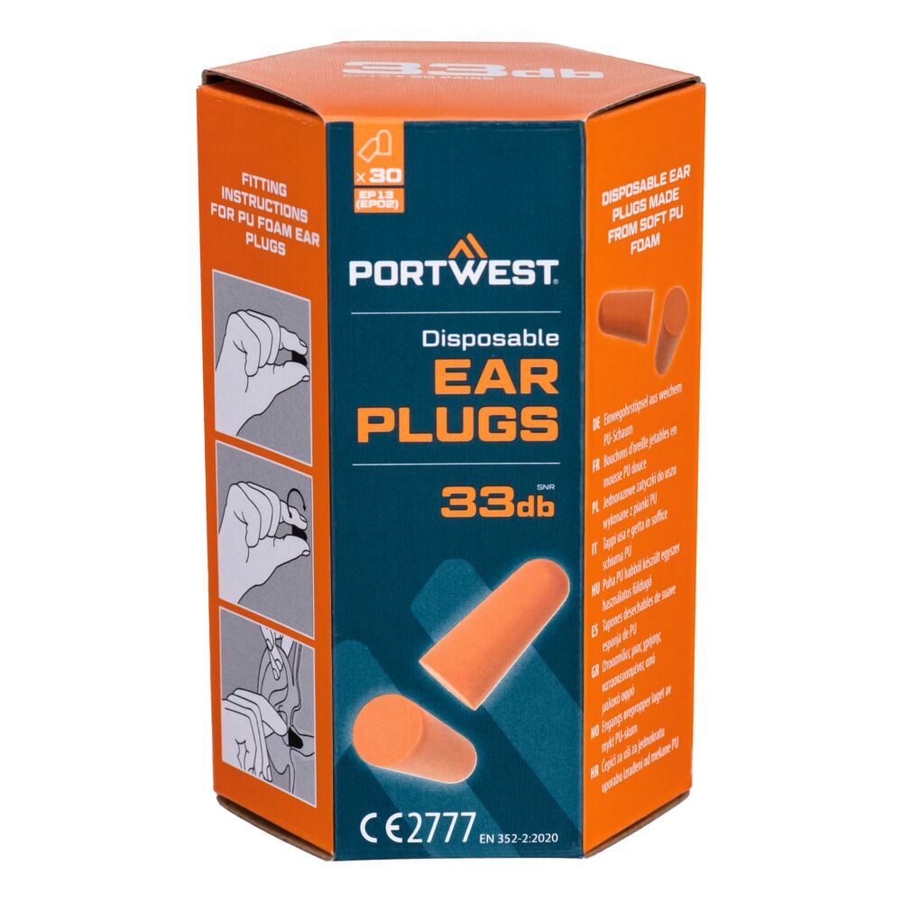 PU Foam Ear Plugs (30 Pairs)