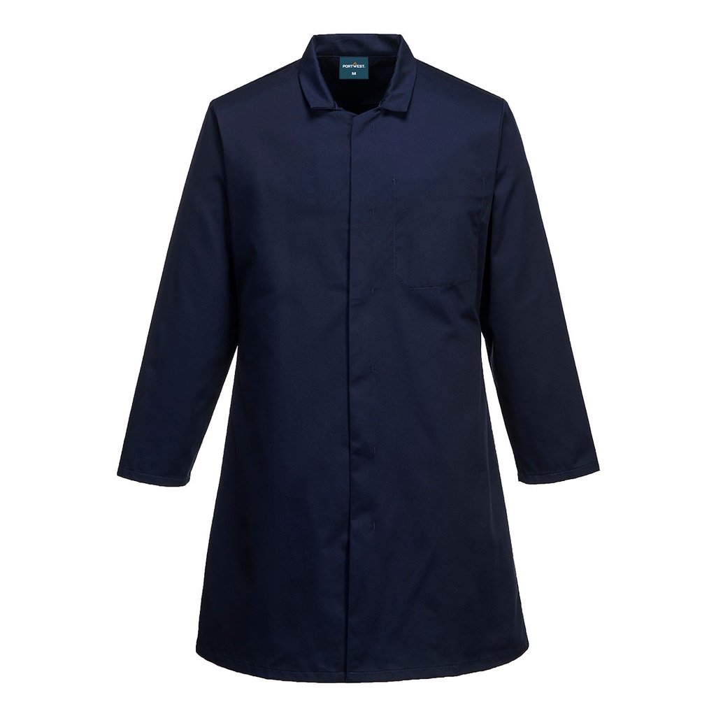 [2202NVRXS] Food Industry 1 Pocket Coat (XS, Navy)