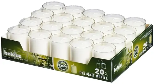 ReLight 24 Hour Burn Candle Refills Clear (80 pack)
