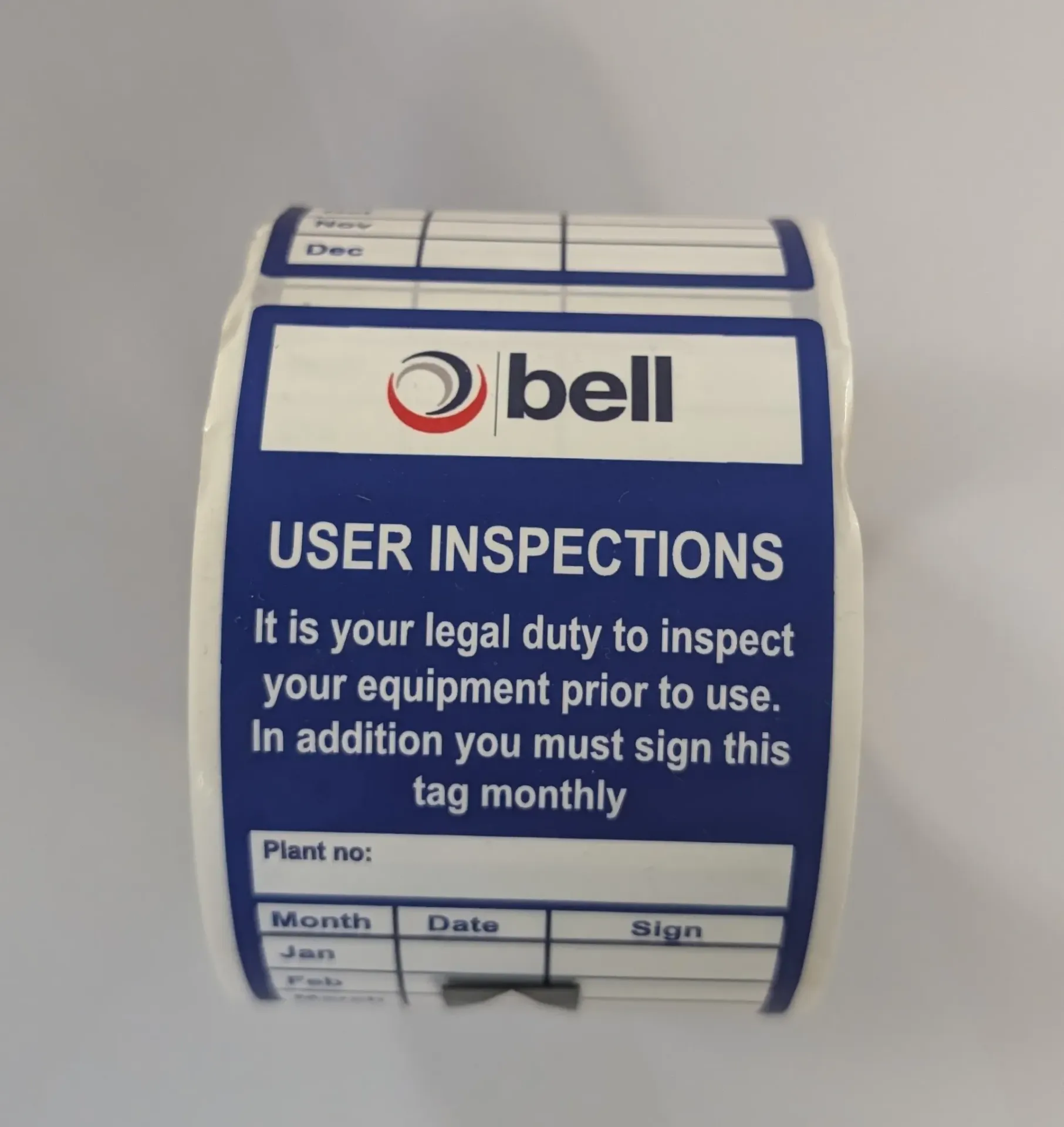 Equipment Inspection Record Printed Bell (50)