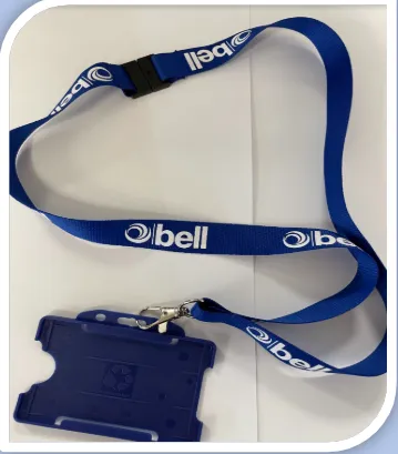Bell Group Lanyards, 1 colour print, 1 side with trigger clip/break